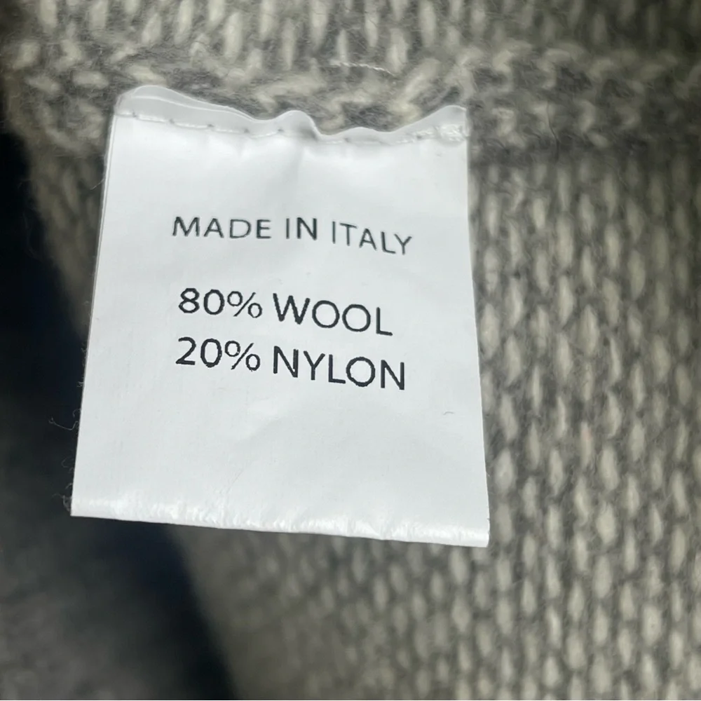 Luca Nobili Italy Men XL Pullover Button Sweater Gray Wool Blend 46